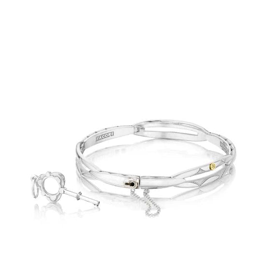 Tacori Promise Collection Bangle Sterling Silver and 18K Yellow Gold Bracelet