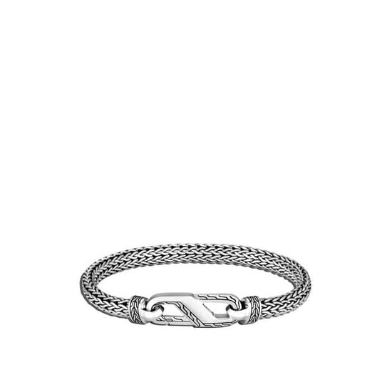 John Hardy Classic Chain Bracelet with Carabiner Clasp in Sterling Silver