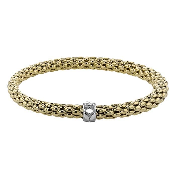 Simon G. 6MM Stretch Bracelet in 18K Yellow and White Gold
