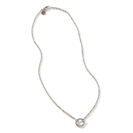 John Hardy 18" Classic Chain Amulet Keyring Necklace in Sterling Silver