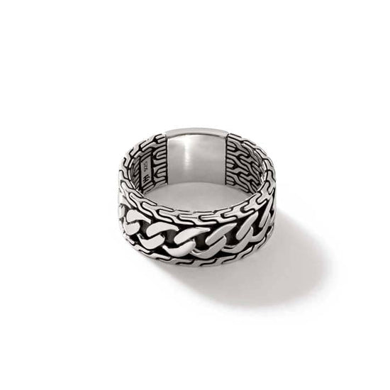 John Hardy Classic Chain Curb Link Band Ring in Sterling Silver