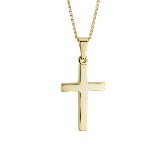 Mountz Collection Plain Cross in 14K Yellow Gold