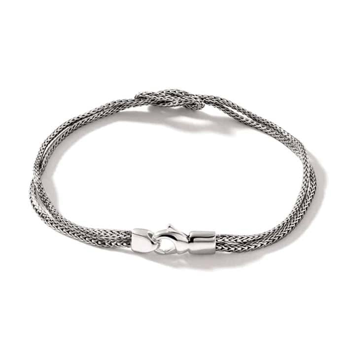 John Hardy Manah Classic Chain Love Knot Bracelet in Sterling Silver