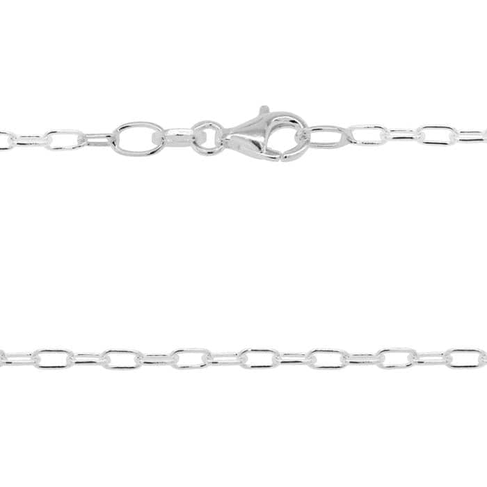 Mountz Collection 20" 2MM Rectangular Cable Chain in Sterling Silver