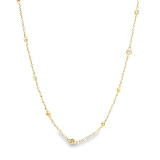 Mountz Collection .72CT 20" Diamond by the Yard Necklace in 14K Yellow Gold