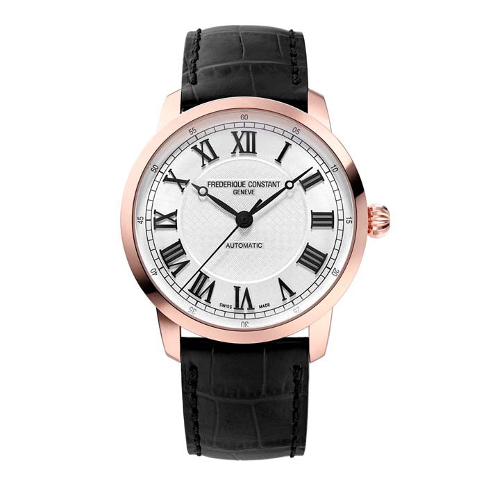 Frederique Constant 38.5mm Classics Premier Limited Edition Automatic Watch with Silver Dial in Rose Gold Plated Stainless Steel