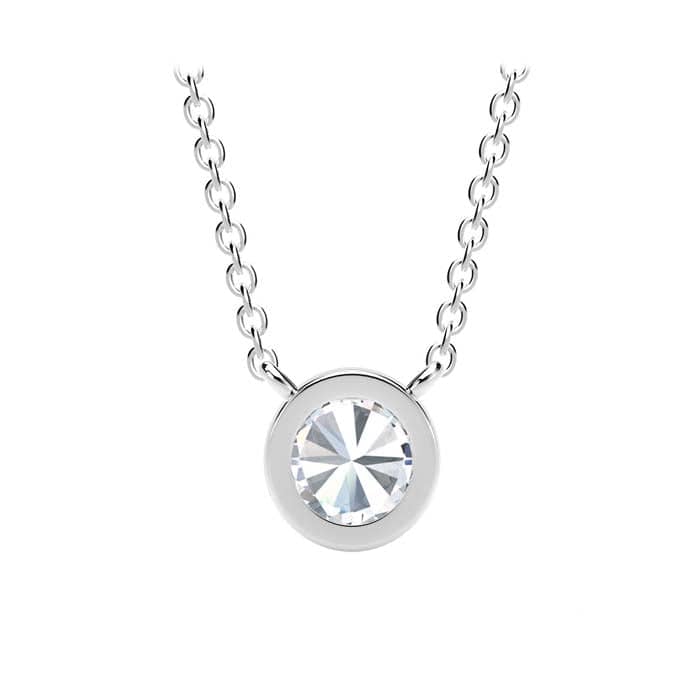 Natalie K Forevermark Diamond Station Pendant 18K White Gold