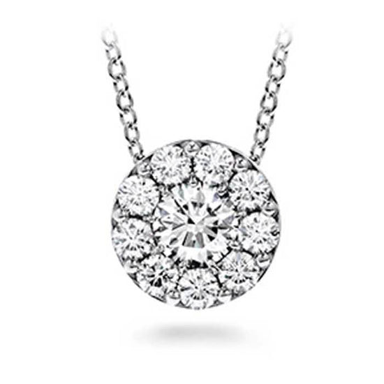 Hearts On Fire .22-.28CTW Diamond Fulfillment Round Pendant in 18K White Gold