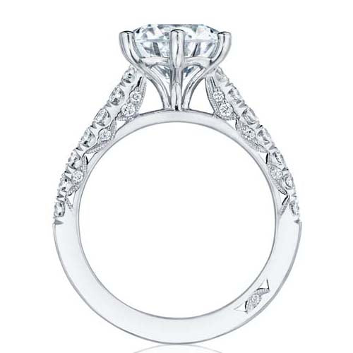 Tacori .67TW Petite Crescent 6-Prong Engagement Ring Semi-Mounting in Platinum