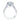 Tacori Petite Crescent Round With Cushion Bloom Engagement Ring Semi-Mounting in 18K White Gold