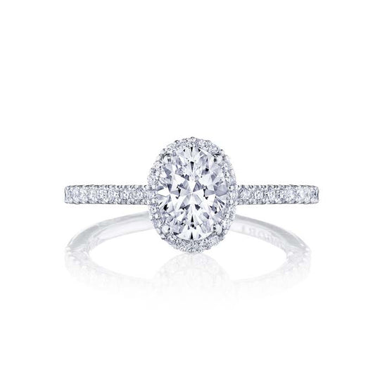 Tacori .37CTW "Petite Crescent" Oval Bloom Semi-Mounting in Platinum