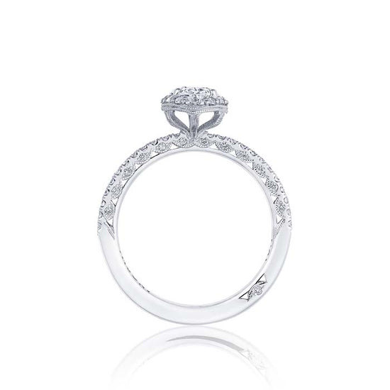 Tacori .37CTW "Petite Crescent" Oval Bloom Semi-Mounting in Platinum