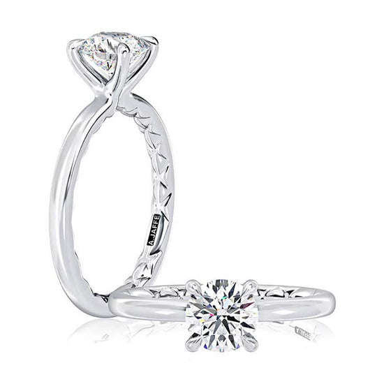 A. Jaffe 3/4CT Solitaire Engagement Ring Semi-Mounting in 14K White Gold