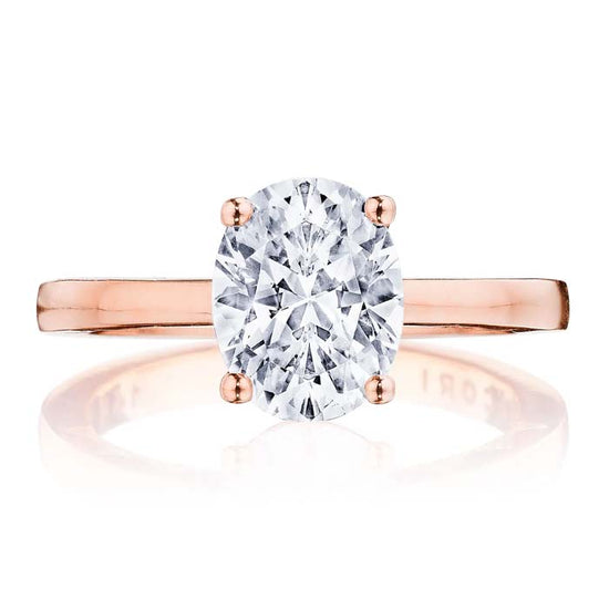 Tacori .06CTW "Coastal Crescent" Oval Solitaire in 14K Pink Gold