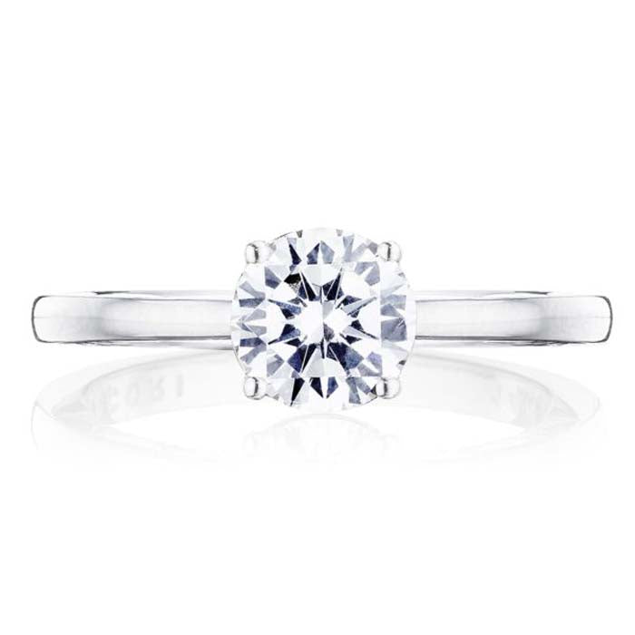 Tacori Coastal Crescent Solitaire Semi-Mounting for Round in 14K White Gold