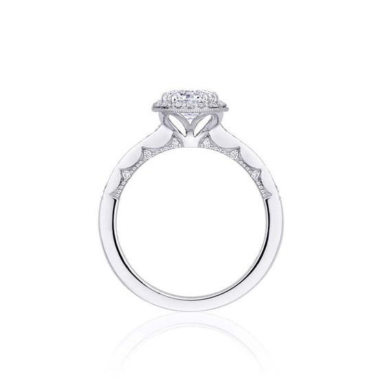 Tacori .32CTW "Coastal Crescent" Round Bloom Semi-Mounting in 14K White Gold