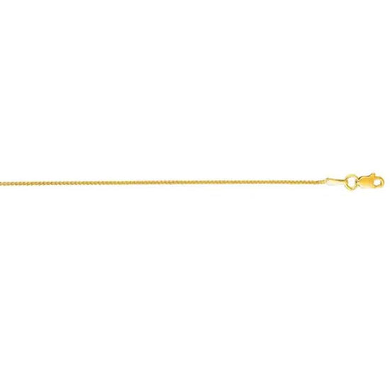 Mountz Collection 20" Round Wheat Chain in 14K Yellow Gold