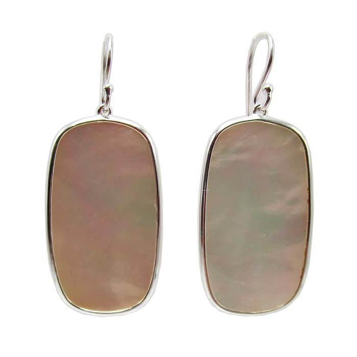 Ippolita Mother of Pearl Rounded Rectangle Drop "Rock Candy" Earrings in Sterling Silver