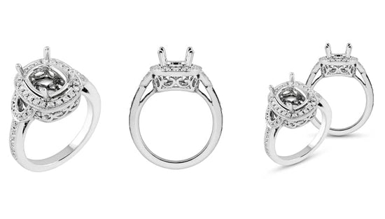 Examples of semi-mount engagement rings