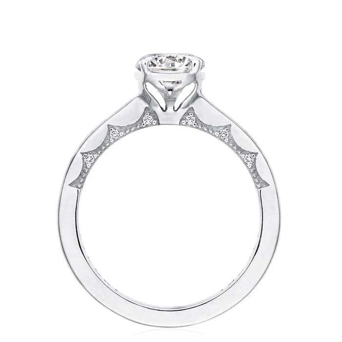 Tacori Coastal Crescent Solitaire Semi-Mounting for Round in 14K White Gold