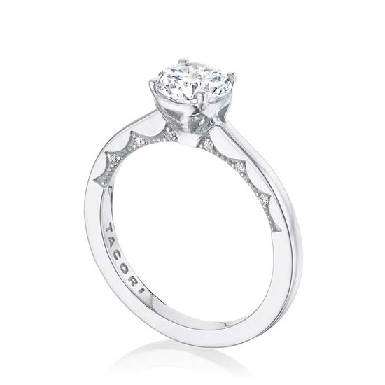 Tacori Coastal Crescent Solitaire Semi-Mounting for Round in 14K White Gold