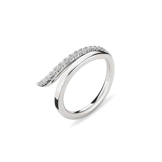 Hearts On Fire .24CTW VELA French Cut Pavé Diamond Ring in 18K White Gold