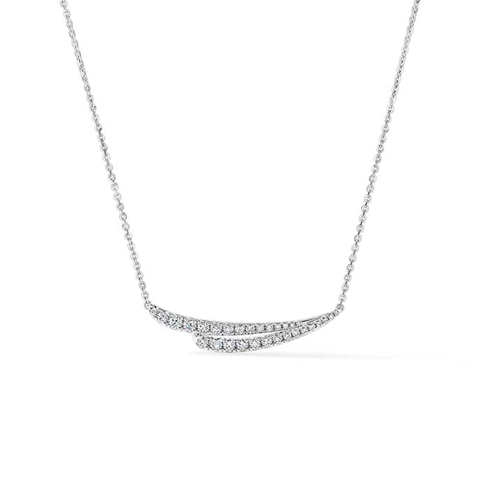 Hearts On Fire .50CTW VELA French Cut Pavé Diamond Pendant Necklace in 18K White Gold