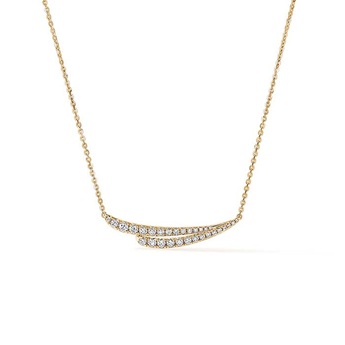 Hearts On Fire .50CTW VELA French Cut Pavé Diamond Pendant Necklace in 18K Yellow Gold