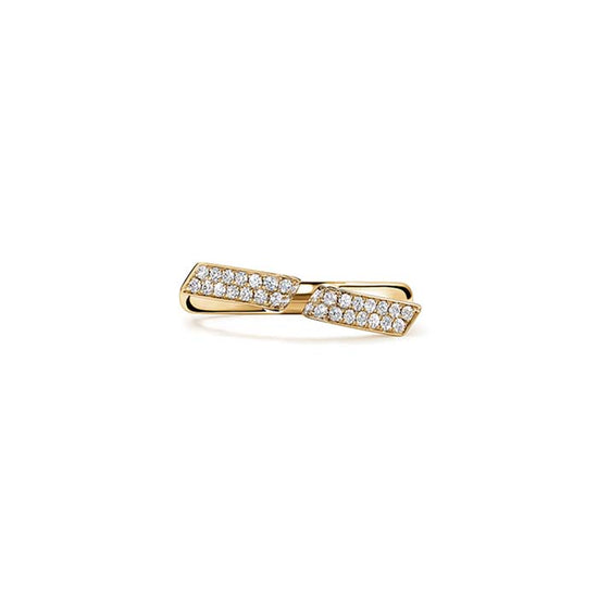 Hearts On Fire .22CTW INSIDE/OUT Diamond Flip Open Ring in 18K Yellow Gold