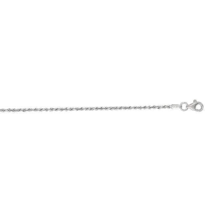 Mountz Collection 18" Rope Chain in 14K White Gold