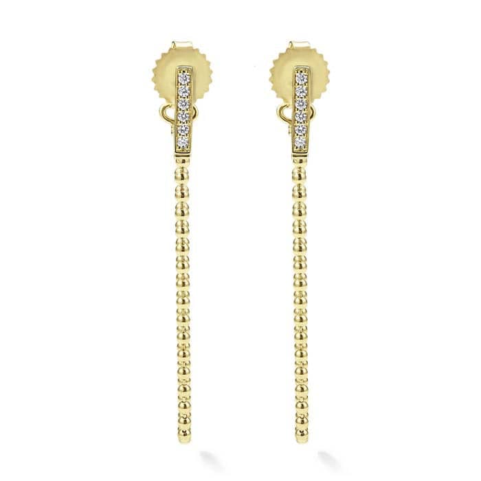 Load image into Gallery viewer, LAGOS Diamond Drop Earrings in 18K Yellow Gold
