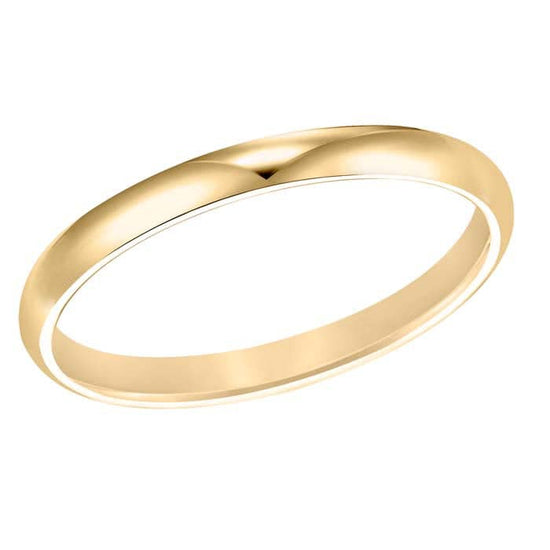 Goldman 2MM Low Dome Wedding Band in 14K Yellow Gold - Size 9