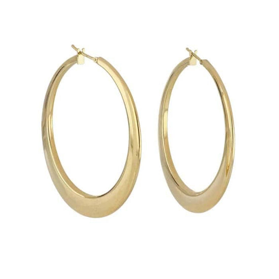 Antonio Papini Round Tube Hoop Earrings in 18K Yellow Gold