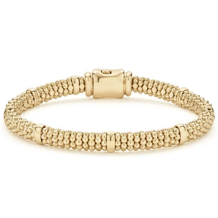 Load image into Gallery viewer, LAGOS 6mm Caviar Bracelet in 18K Yellow Gold
