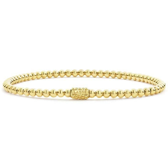 Load image into Gallery viewer, LAGOS 3MM Beaded Bracelet in 18K Yellow Gold

