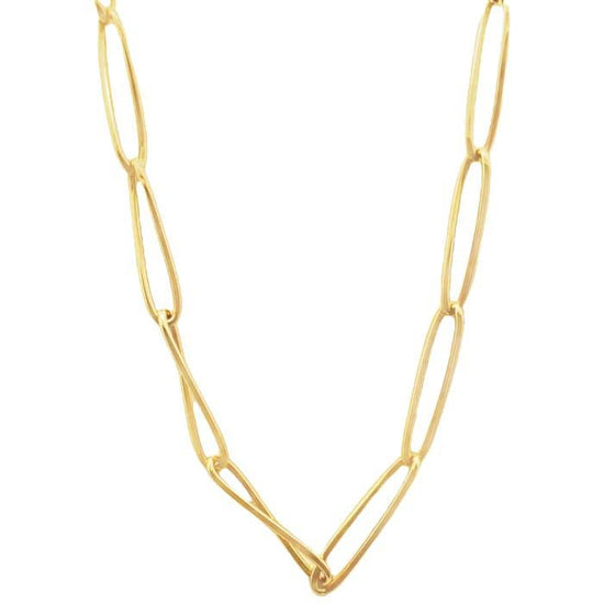 Antonio Papini 32" Twisted Oval Link Necklace in 18K Yellow Gold