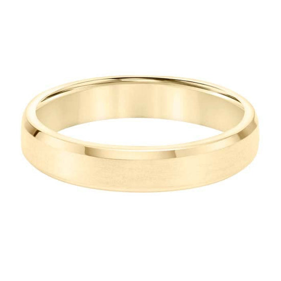 Load image into Gallery viewer, Goldman 4.5MM Wedding Band with Brushed Center and Polished Edge in 14K Yellow Gold
