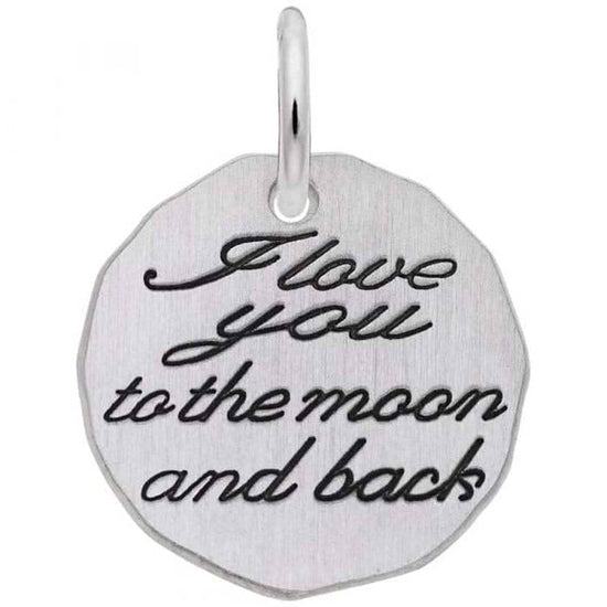 Load image into Gallery viewer, Rembrandt I Love You To The Moon And Back Charm in Sterling Silver
