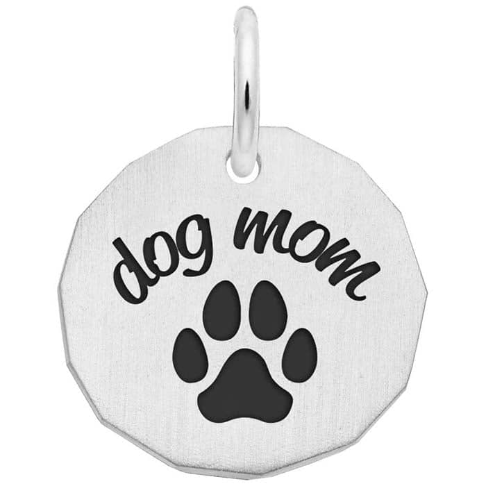 Rembrandt Dog Mom Charm in Sterling Silver