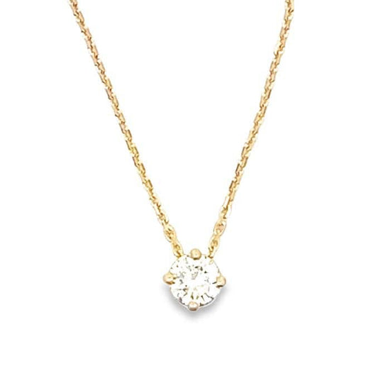 Load image into Gallery viewer, Mountz Collection .31CT Round Solitaire Pendant/Slide in 14K Yellow Gold
