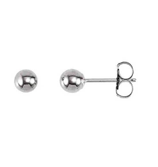 Mountz Collection 4MM Ball Stud Earrings in 14K White Gold