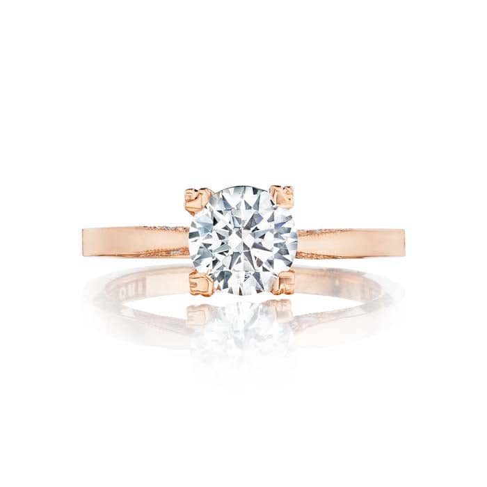 Load image into Gallery viewer, Tacori Simply Pretty in Pink Collection Engagement Ring Semi Mount 18K Rose Gold with .05CTW Diamonds
