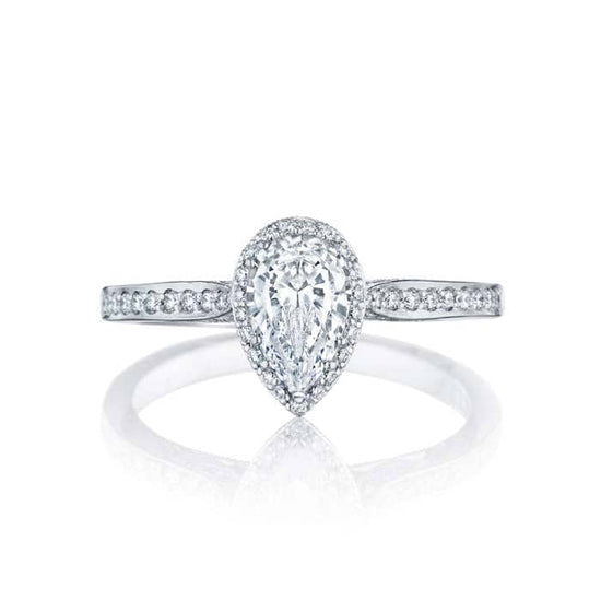 Load image into Gallery viewer, Tacori Dantela Engagement Ring Semi Mount in 18K White Gold with Diamonds
