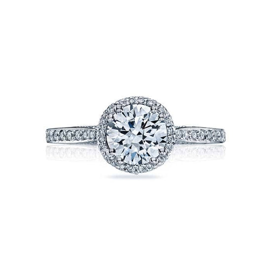 Load image into Gallery viewer, Tacori Dantela Engagement Ring Semi Mount in Platinum with Diamonds
