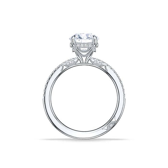 Load image into Gallery viewer, Tacori &amp;quot;Simply Tacori&amp;quot; Round Soliatire Engagement Ring with Diamond Shoulders in 18K White Gold
