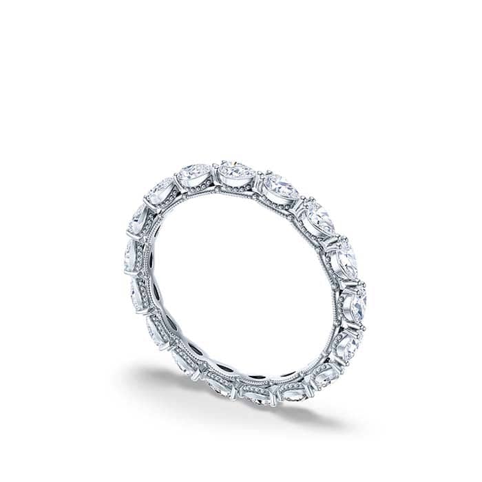 Load image into Gallery viewer, Tacori Pear Shaped Diamond Eternity Band in 18K White Gold
