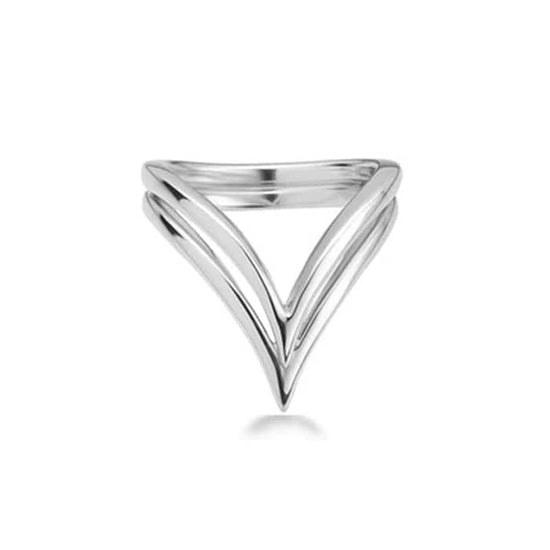 Load image into Gallery viewer, Charles Krypell Double &amp;quot;V&amp;quot; Ring in Sterling Silver
