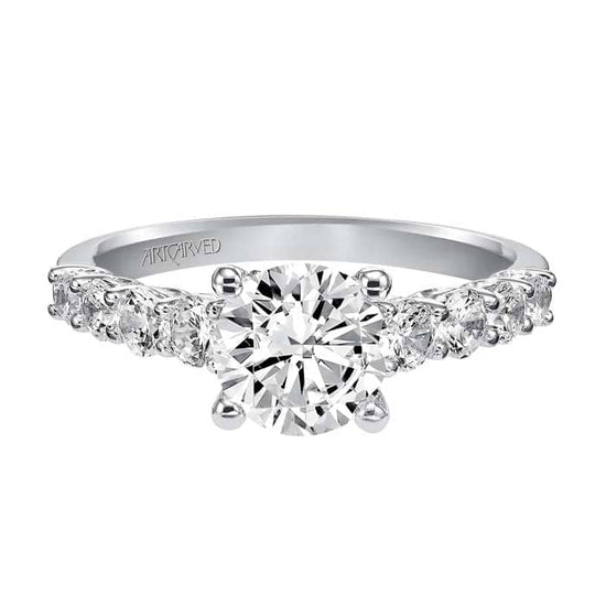 Artcarved "Leandra" .70TW Diamond Engagement Ring Semi-Mounting in 14K White Gold