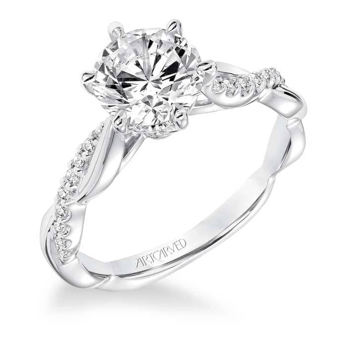 Artcarved .14TW "Marnie" Engagement Ring Mounting in 14K White Gold