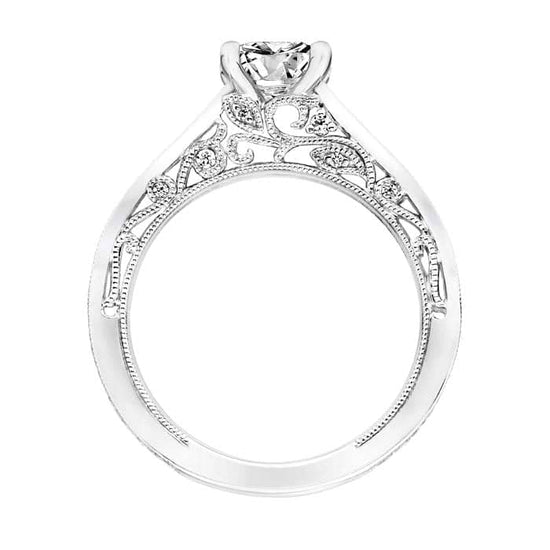 ArtCarved "Blanch" Diamond Engagement Ring Semi-Mounting in 14K White Gold